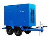 ТСС ЭД-136-Т400-2РПМ20 в погодозащитном кожухе на прицепе с АВР